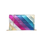 Zelma Rainbow Faux Leather Evening Bag image number null