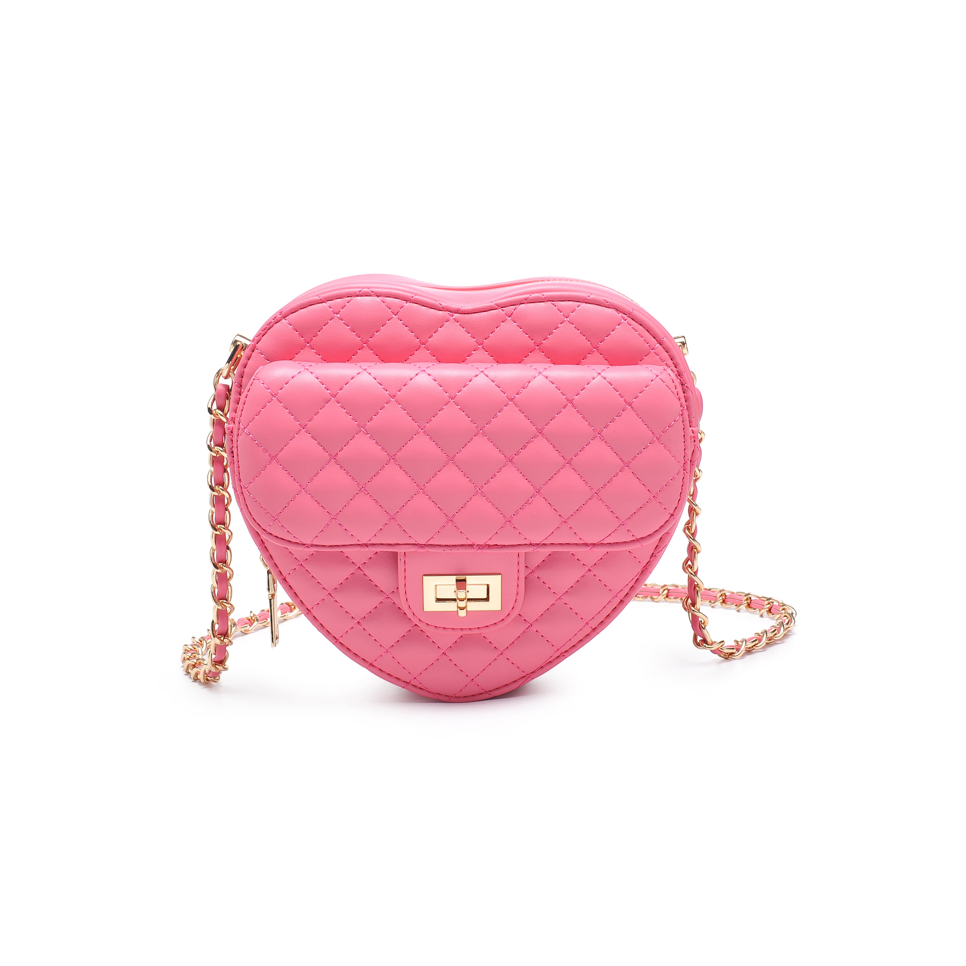 Quilted Heart Crossbody Bag - Vegan Leather, 4482988 | ELOQUII