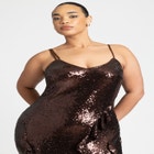 Sequin Dress With Ruffle image number null