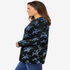 Perfect Printed Long-Sleeve Crewneck Tee image number null