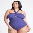 Braided Halter Neck One Piece image number null