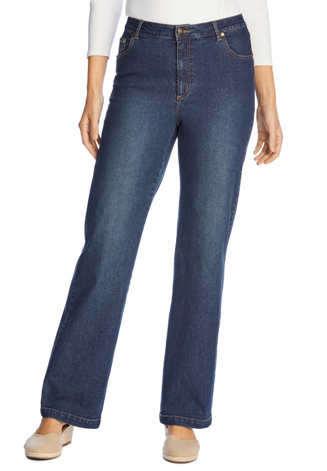 Stretch Denim Wide-Leg Five-Pocket Jeans image number 1