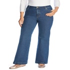 Stretch Denim Wide-Leg Five-Pocket Jeans image number null