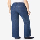 Stretch Denim Wide-Leg Five-Pocket Jeans image number null