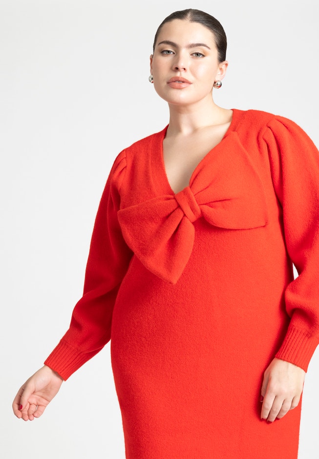Bow Sweater Mini Dress image number 2