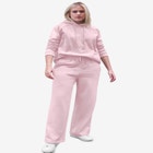 Wide Leg Fleece Sweatpant With Drawstring Waist image number null