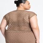 Metallic Knitted Sweater image number null