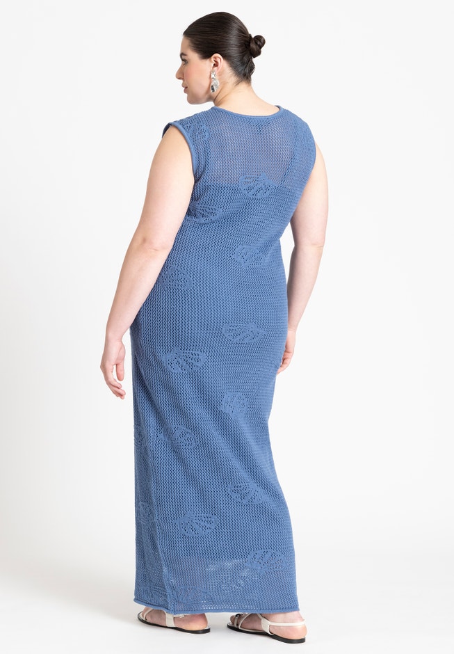 Shell Crochet Sweater Dress image number 2