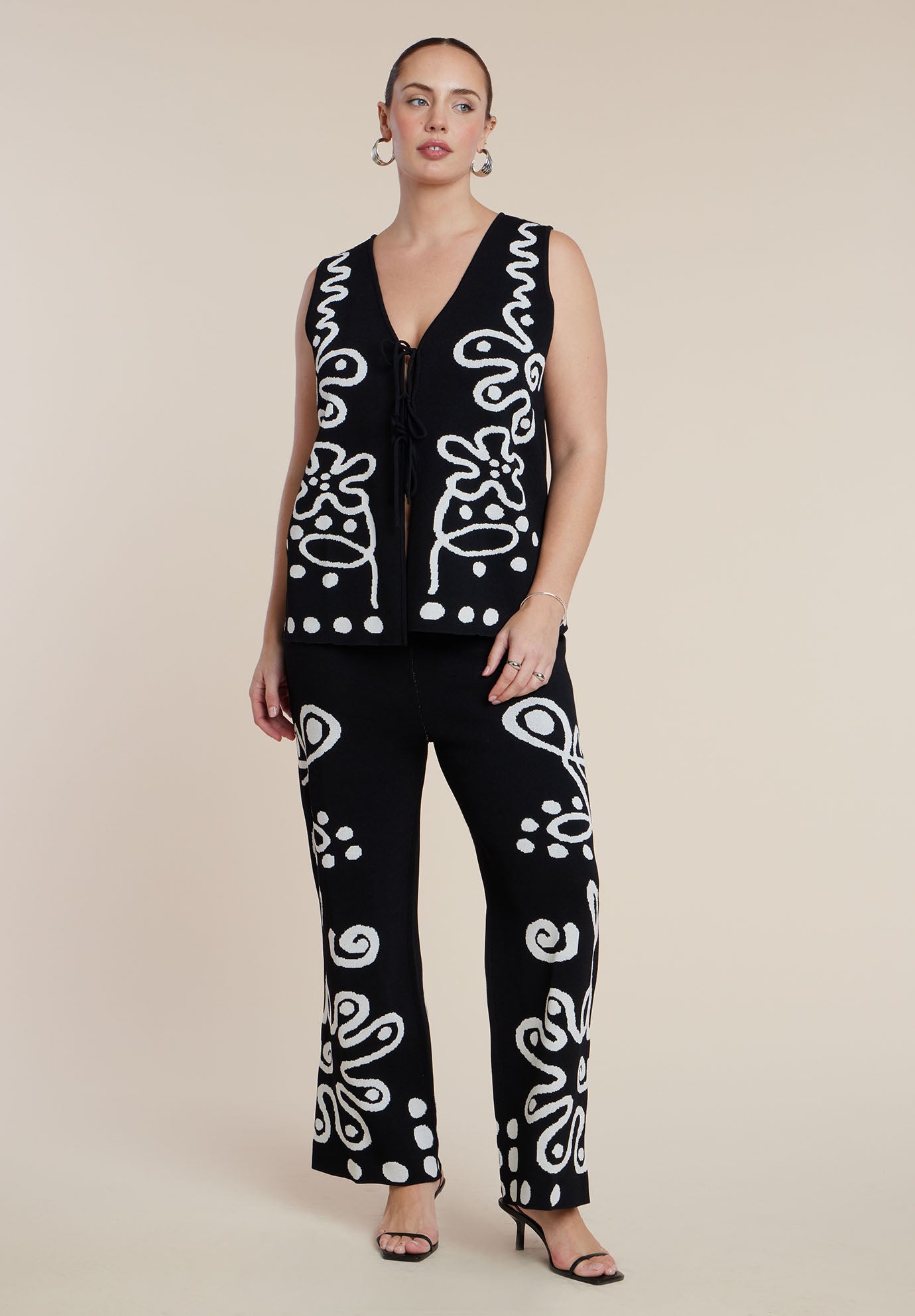 Intarsia Sweater Vest image number 1