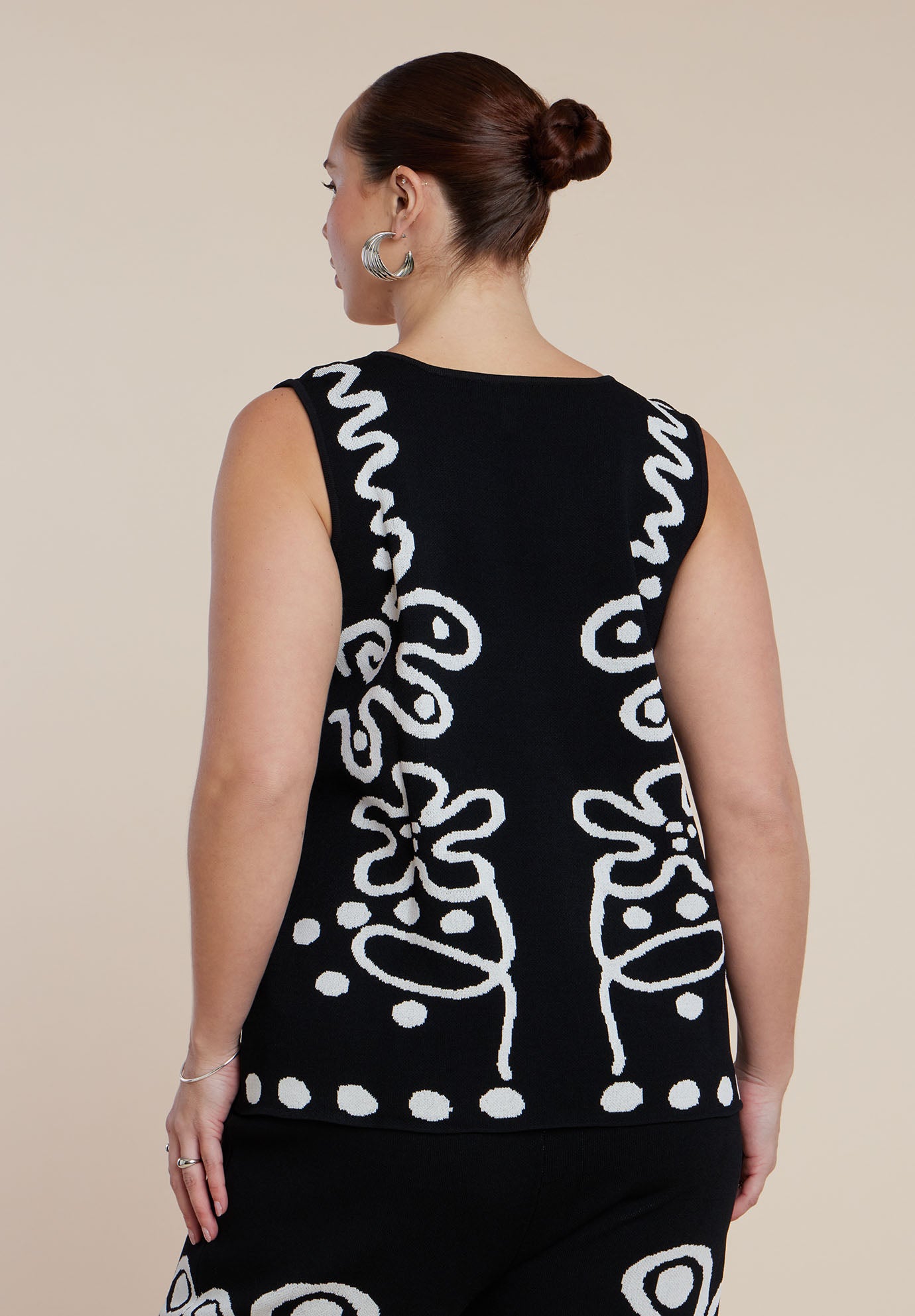 Intarsia Sweater Vest image number 3