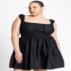 Poplin Flare Mini Dress image number null