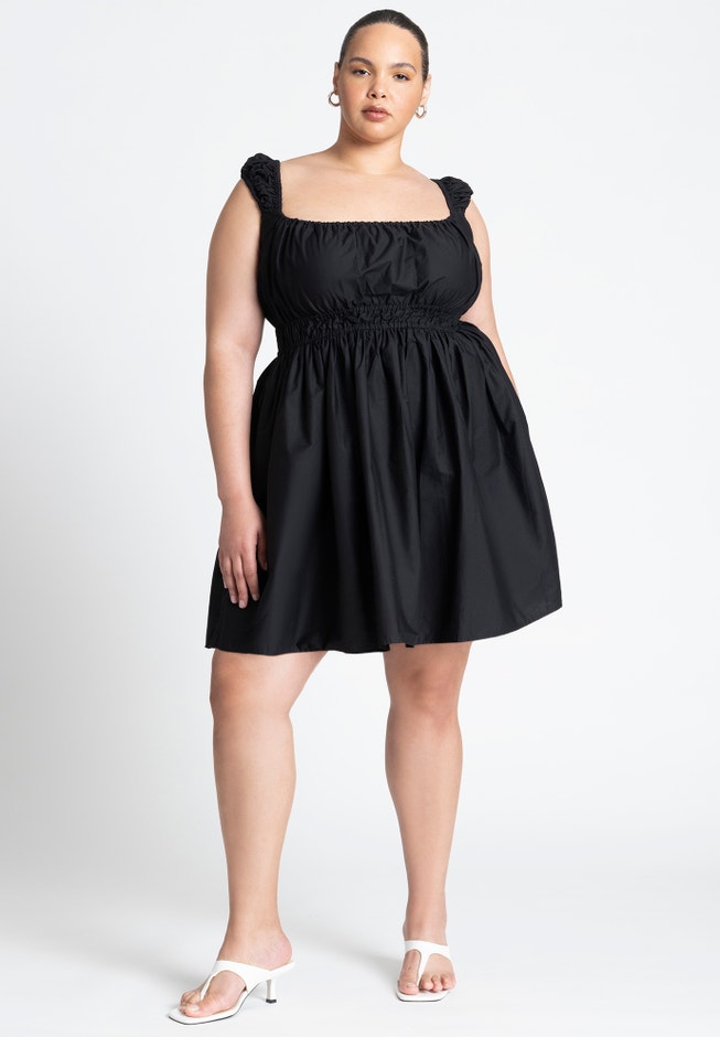 Poplin Flare Mini Dress image number null