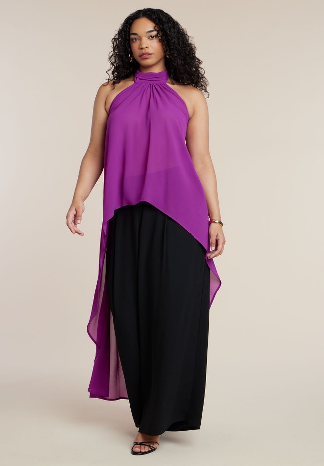 High-Low Halter Top | ELOQUII High-Low Halter Top | ELOQUII