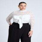 Bow Bodice Lace Top image number null