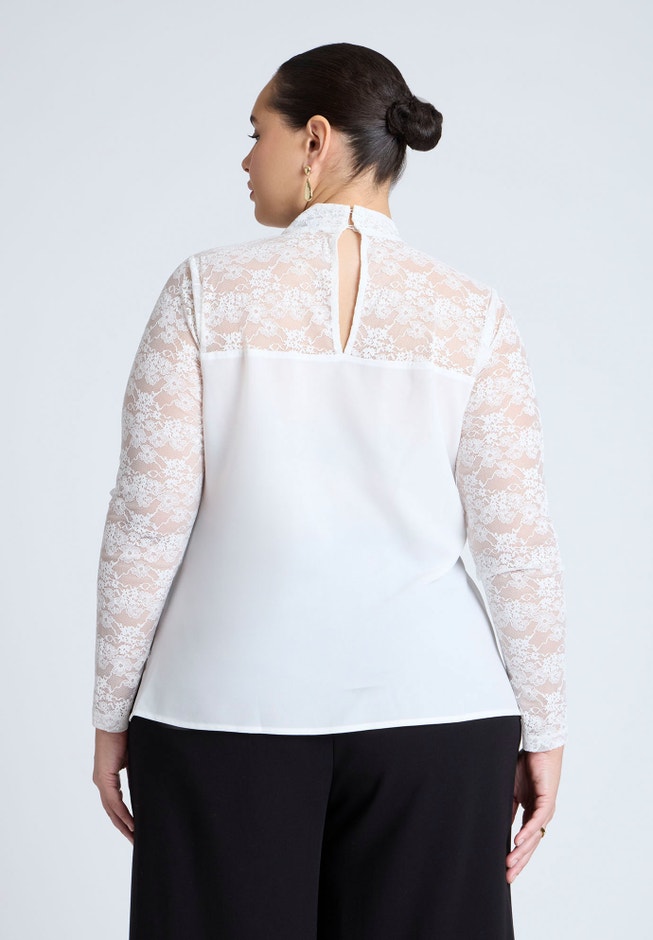 Bow Bodice Lace Top image number 2