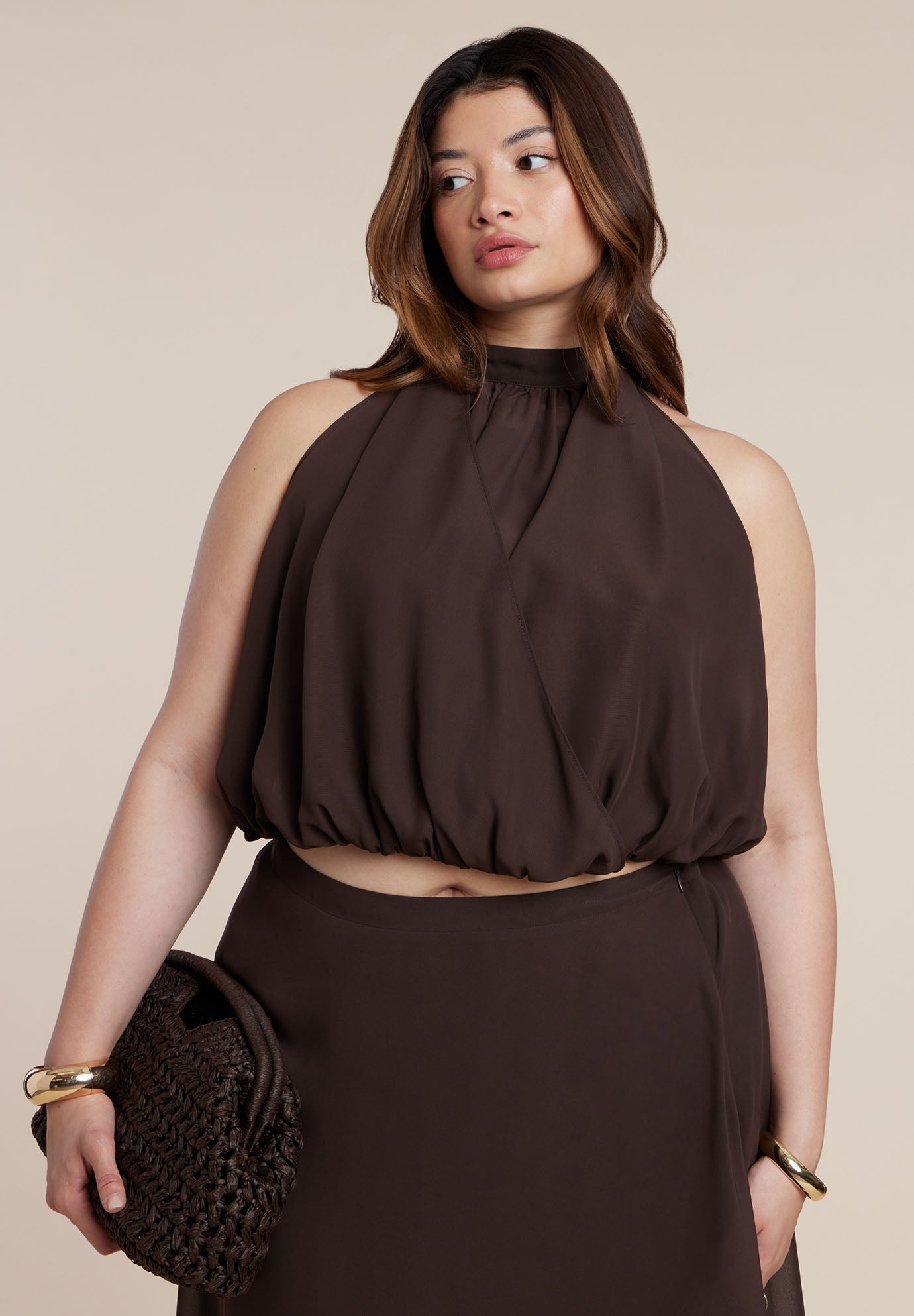 High Neck Bubble Top image number 0