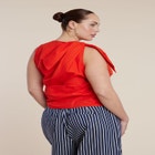 Twist-Tie Poplin Top image number null