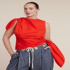 Twist-Tie Poplin Top image number null