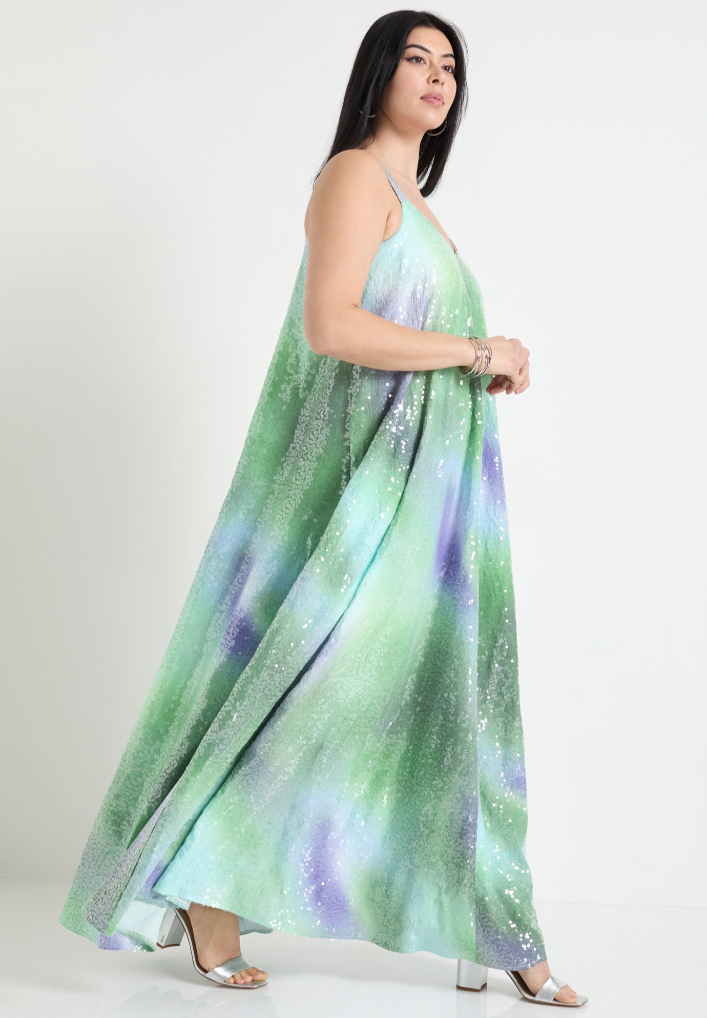 Sequin Swing Maxi Dress image number 2