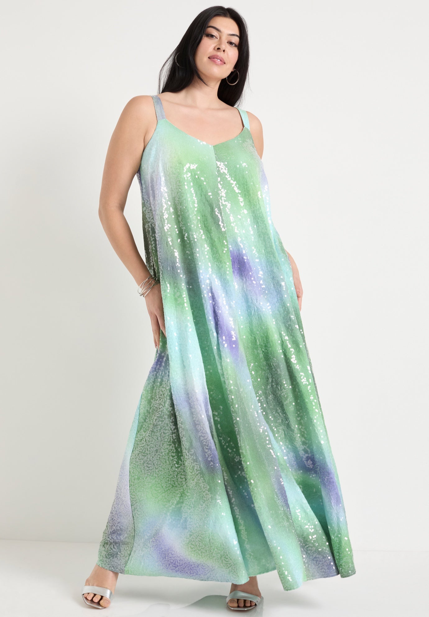 Sequin Swing Maxi Dress image number 0
