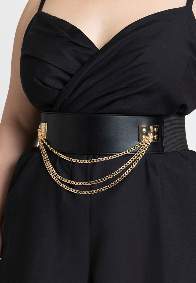 Wide Waist Chain Belt image number 1