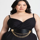 Wide Waist Chain Belt image number null