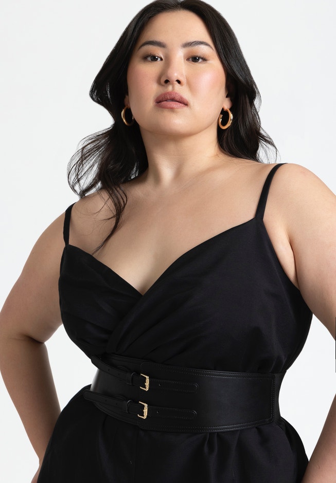 Wide Waist Double Buckle Belt image number 0