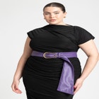 Gathered Belt With Buckle image number null