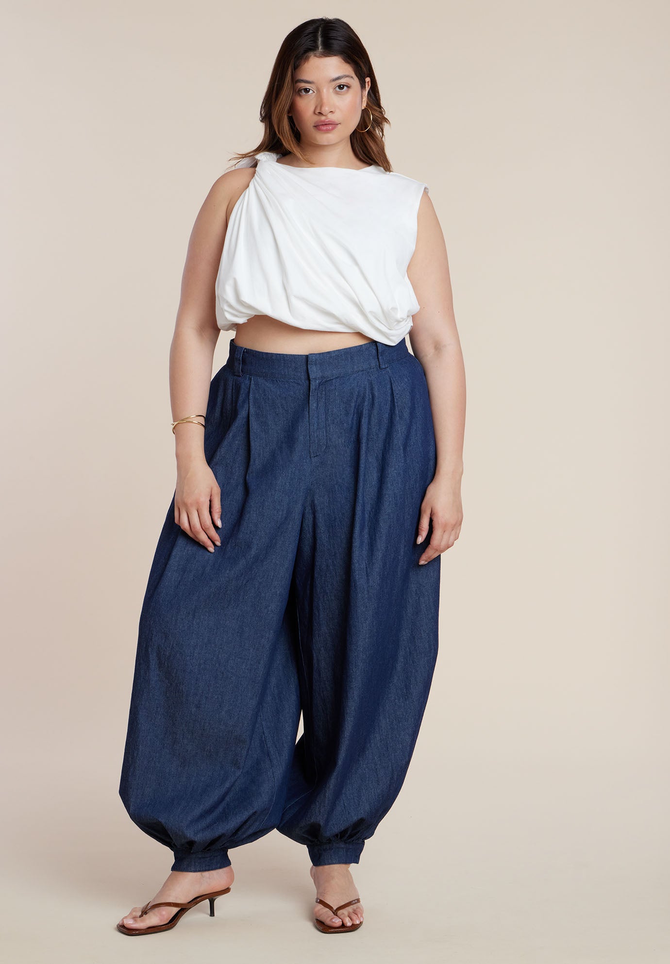 Twist Drape Bubble Tee image number 1