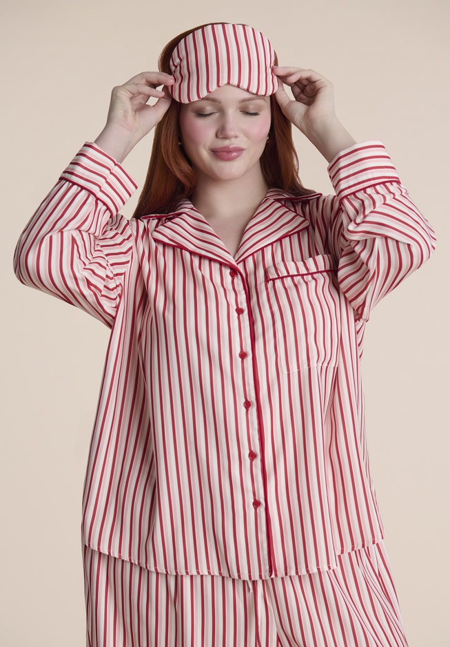 Striped Sleep Eye Mask image number 1