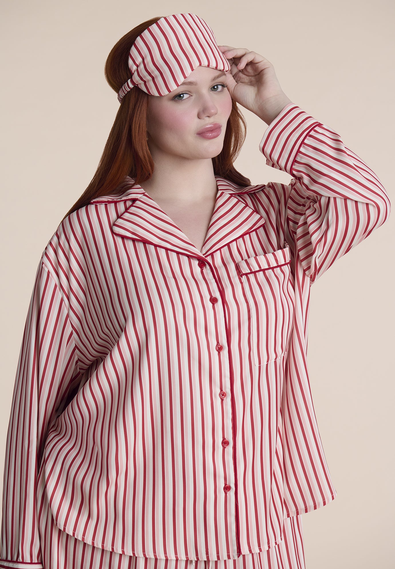 Striped Sleep Eye Mask image number 2