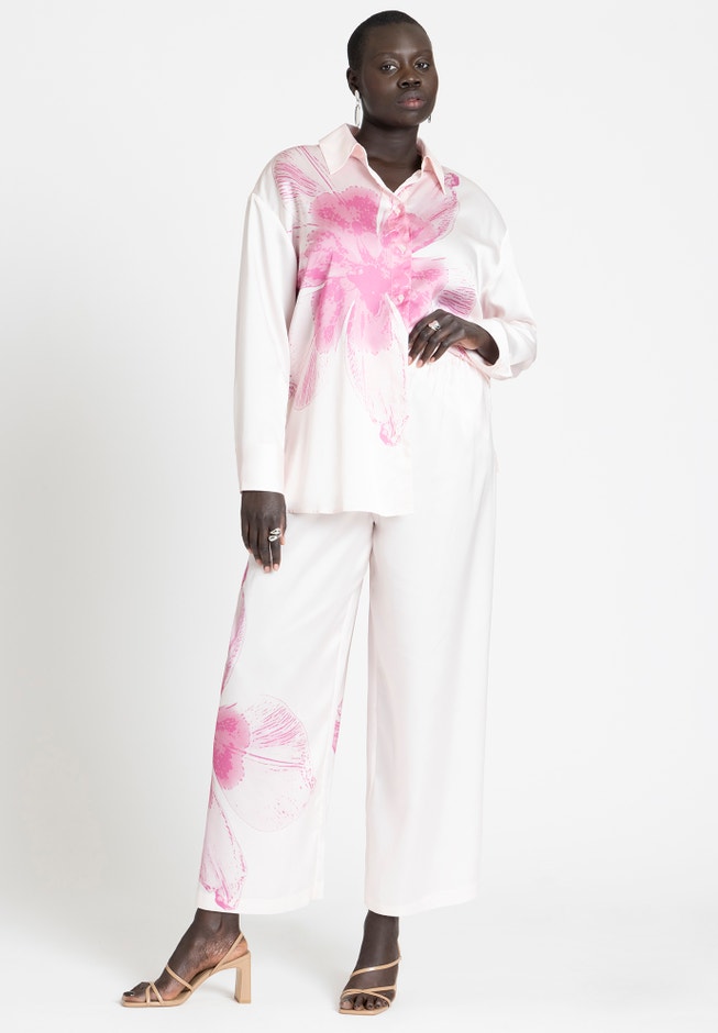 Pull On Printed Wide Leg Pant image number null