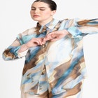 Printed Button Up Top image number null