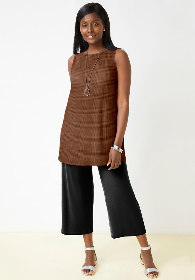 Stretch Knit Tunic Tank image number 0