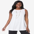 Stretch Knit Tunic Tank image number null