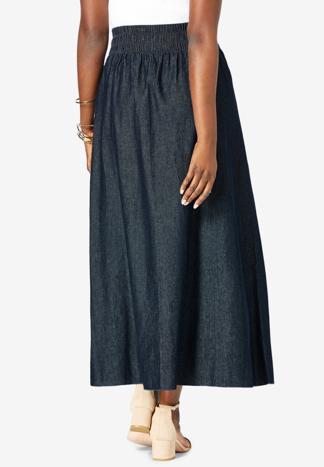 Chambray Maxi Skirt image number 1