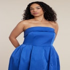 Strapless Pleated Bubble Dress image number null