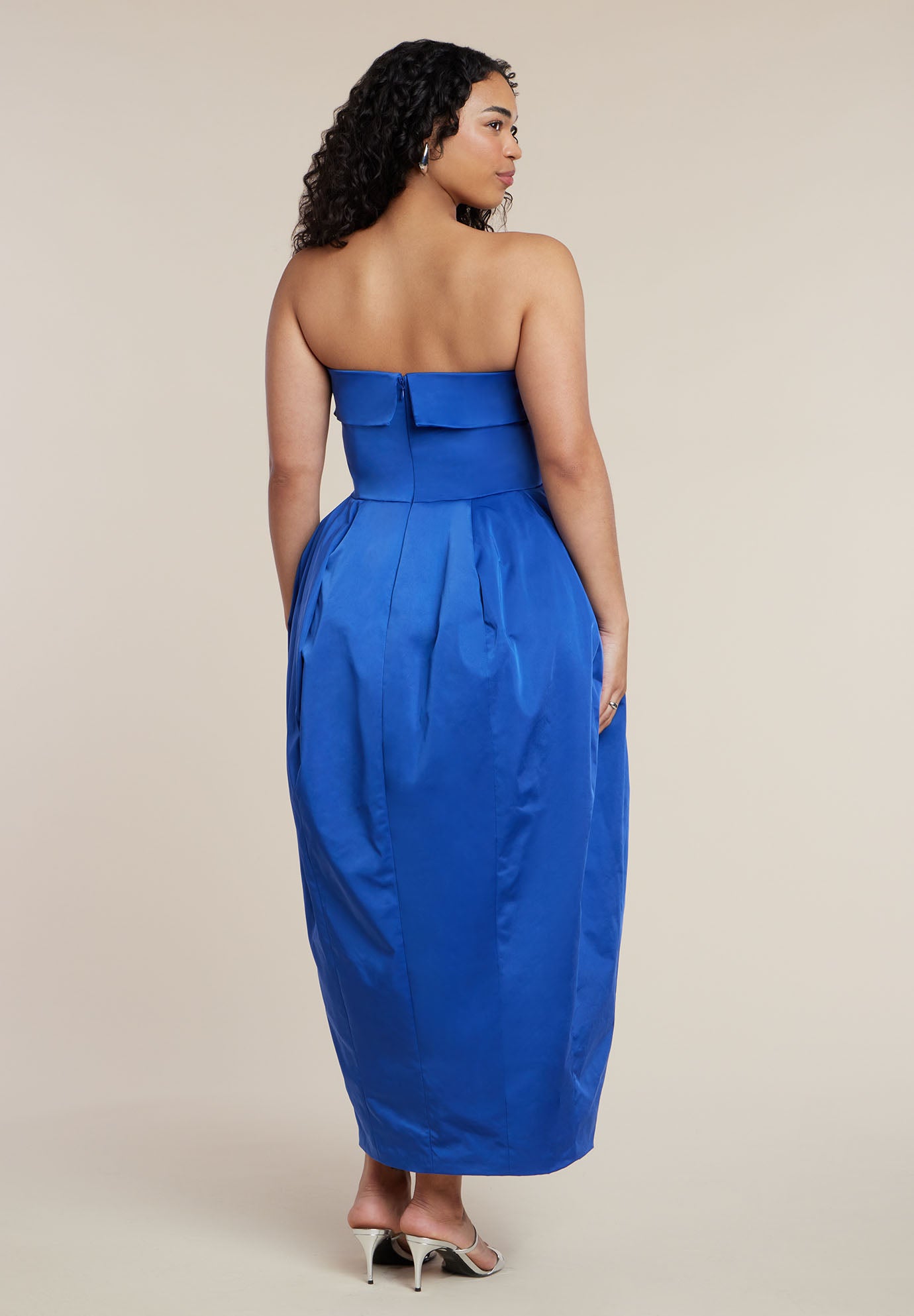 Strapless Pleated Bubble Dress image number 2