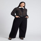 Polka Dot Collared Blouse image number null