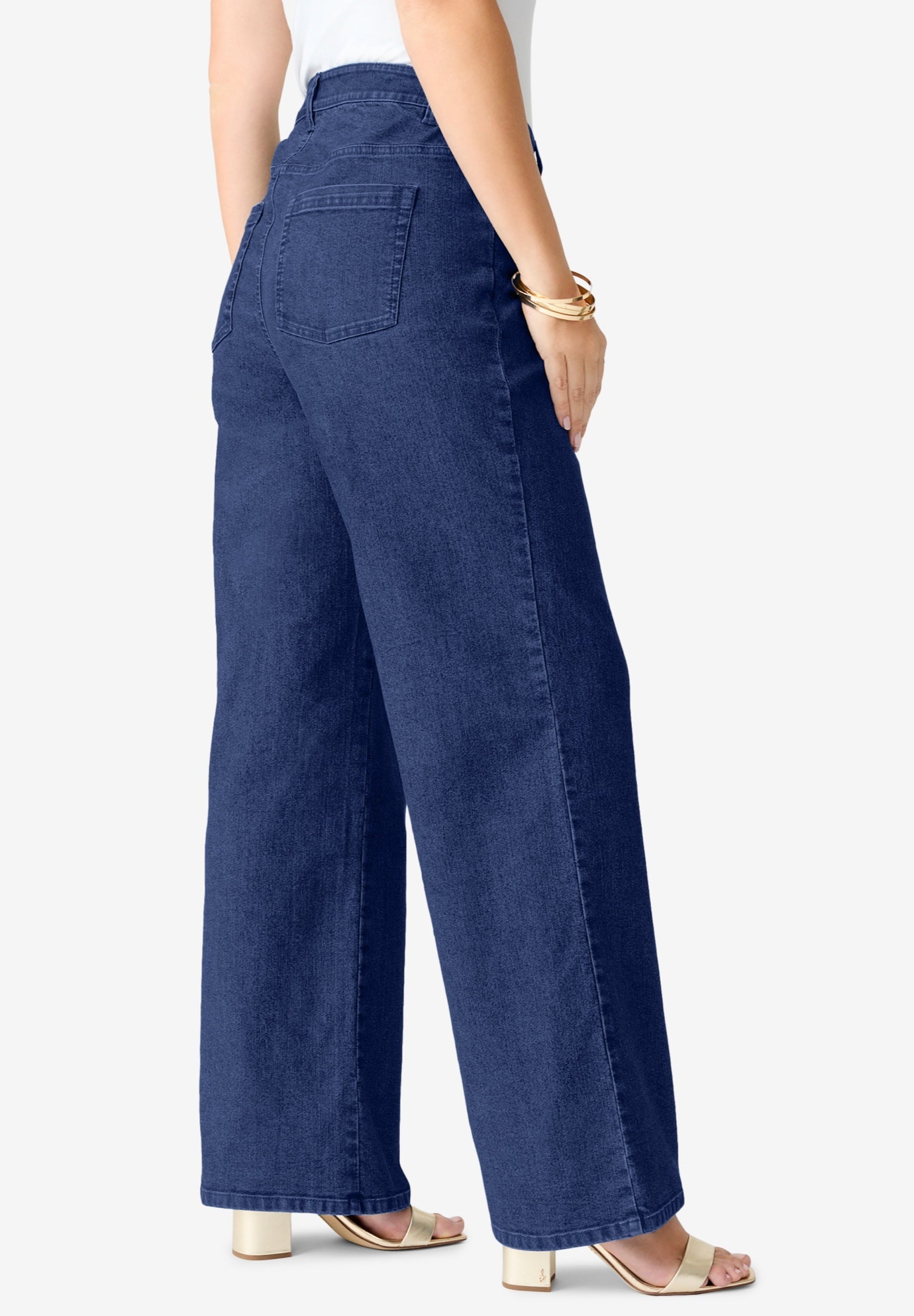 Plus Size 24/7 Stretch Wide Leg Jean image number 2