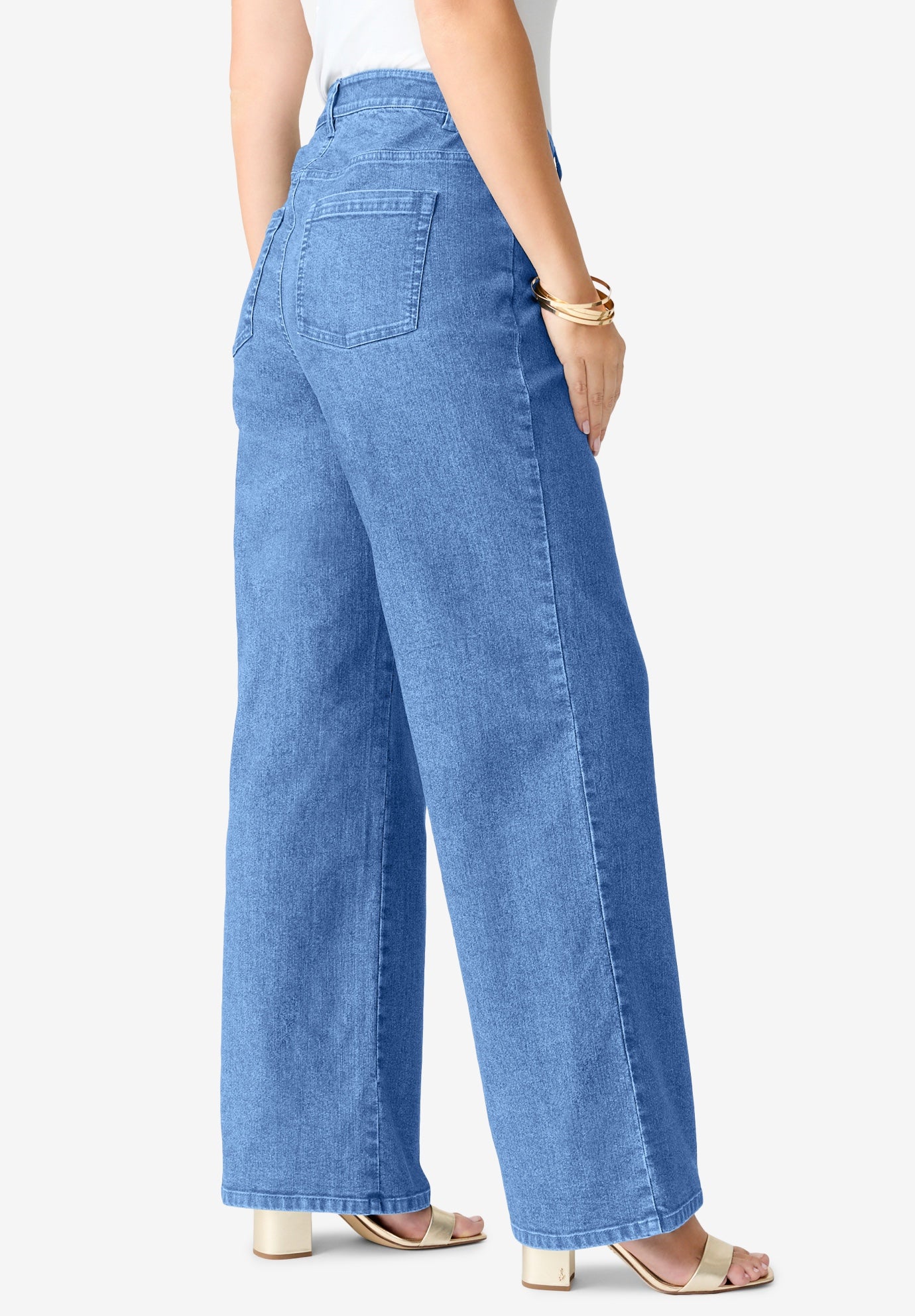 Plus Size 24/7 Stretch Wide Leg Jean image number 2