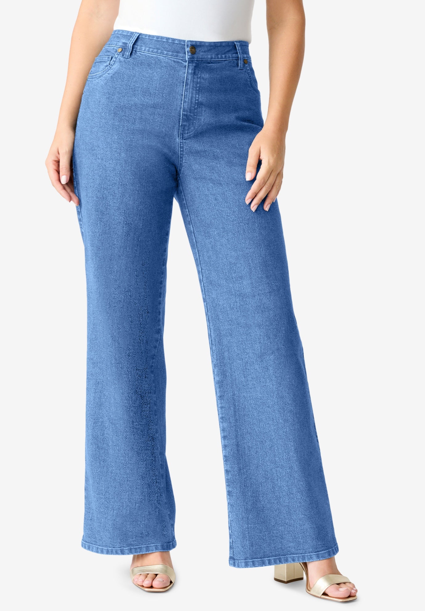 Plus Size 24/7 Stretch Wide Leg Jean image number 0