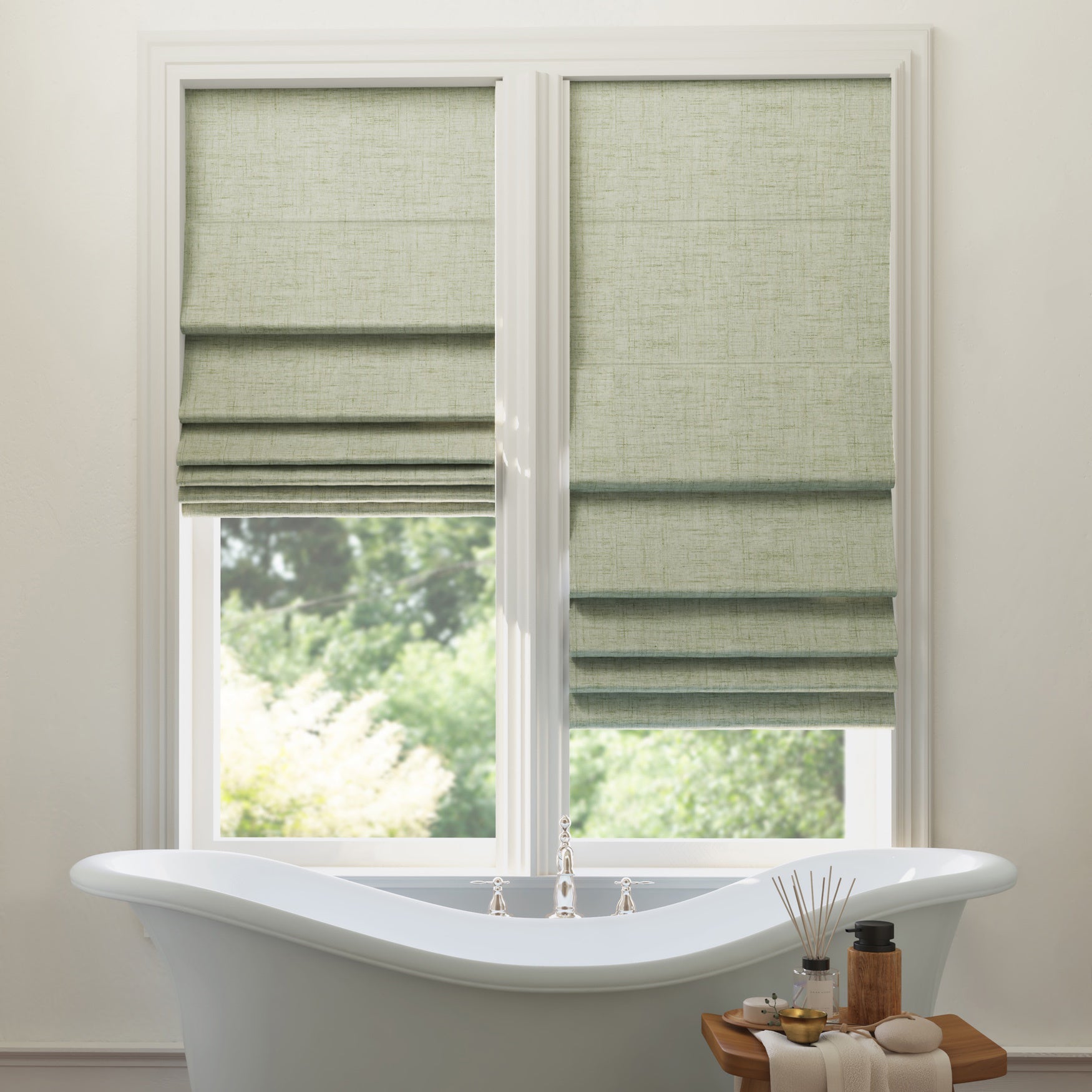 Sun Zero&trade; Somerton Textured 100% Blackout Cordless Roman Shade image number 0