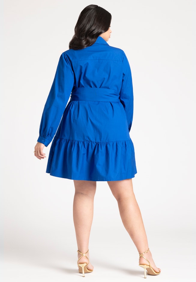 Mini Shirt Dress With Belt image number null