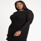 Crochet Open Stitch Maxi Dress With Ruffles image number null