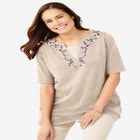 7-Day Embroidered Layered-Look Tunic image number null