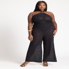 Halter Mesh Cover Up Jumpsuit image number null