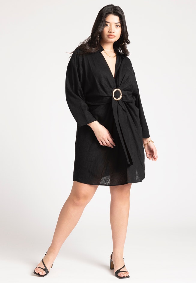 Tie Front Dolman Cover Up Tunic image number null