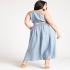 Ring Waist Detail Cover-Up Midi Dress image number null