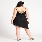 Cowl Back Cover Up Mini Dress image number null